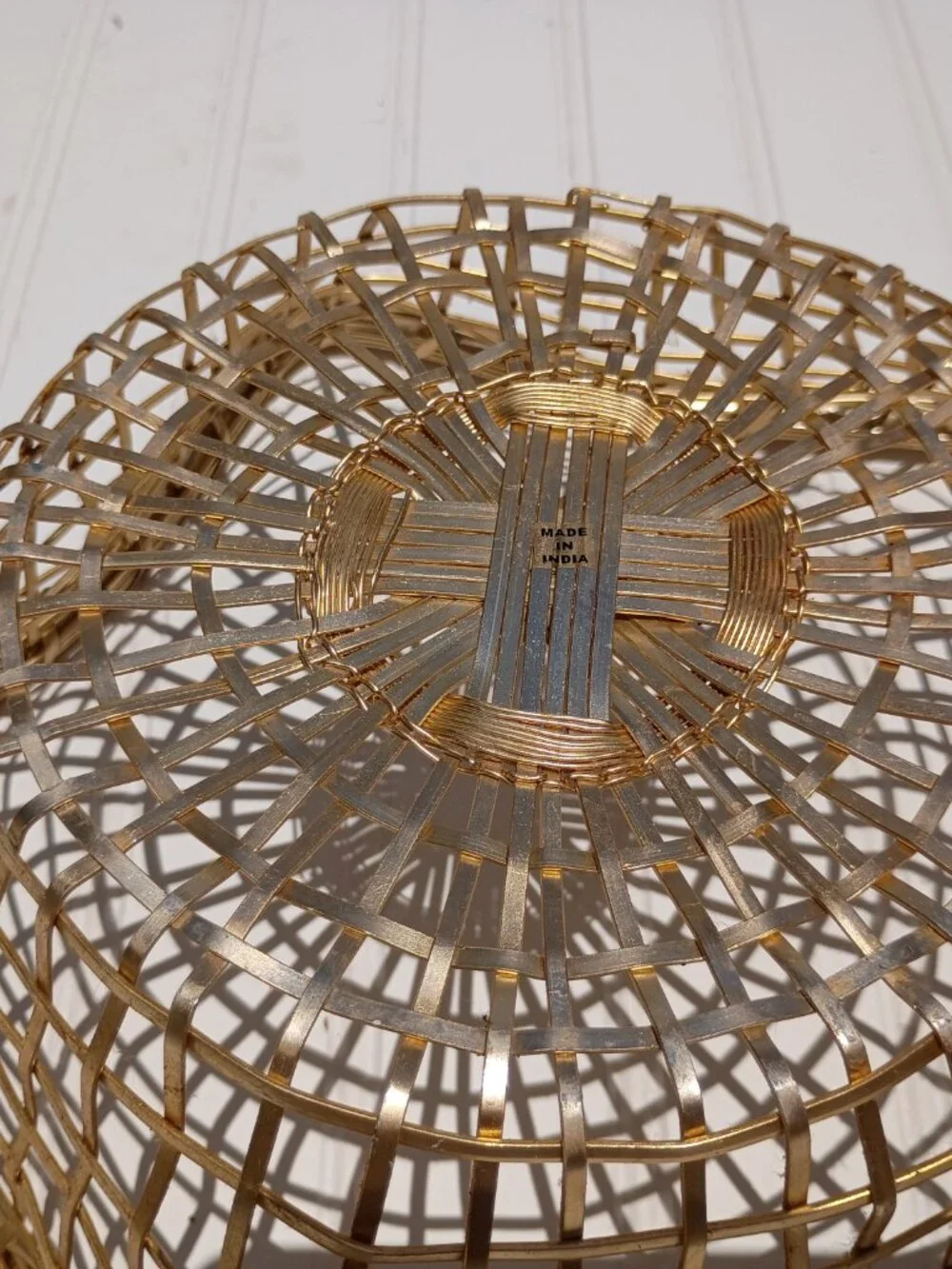 Vintage Brass Star Shaped Bread Basket Made in India Holiday Christmas Gold 12